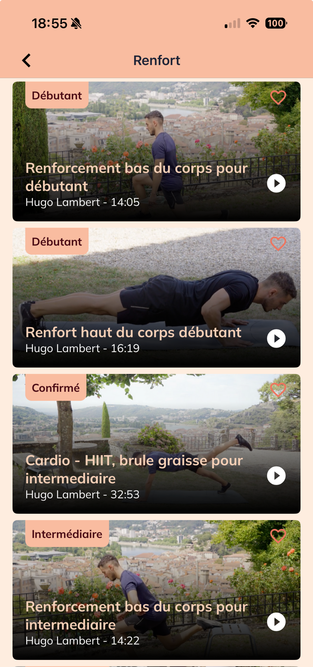 Séances de renforcement dans Andrew